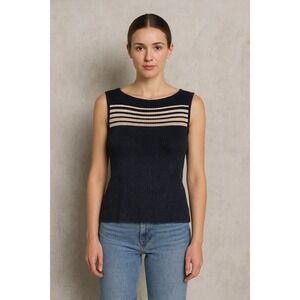 St John Sport Marie‎ Gray Womens Gray Sleeveless Sweater Small